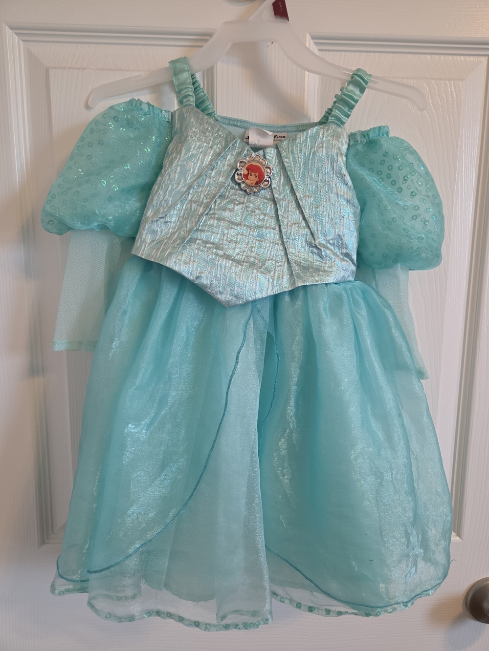 Disney Little Mermaid Princess Dress with Puff Sleeves